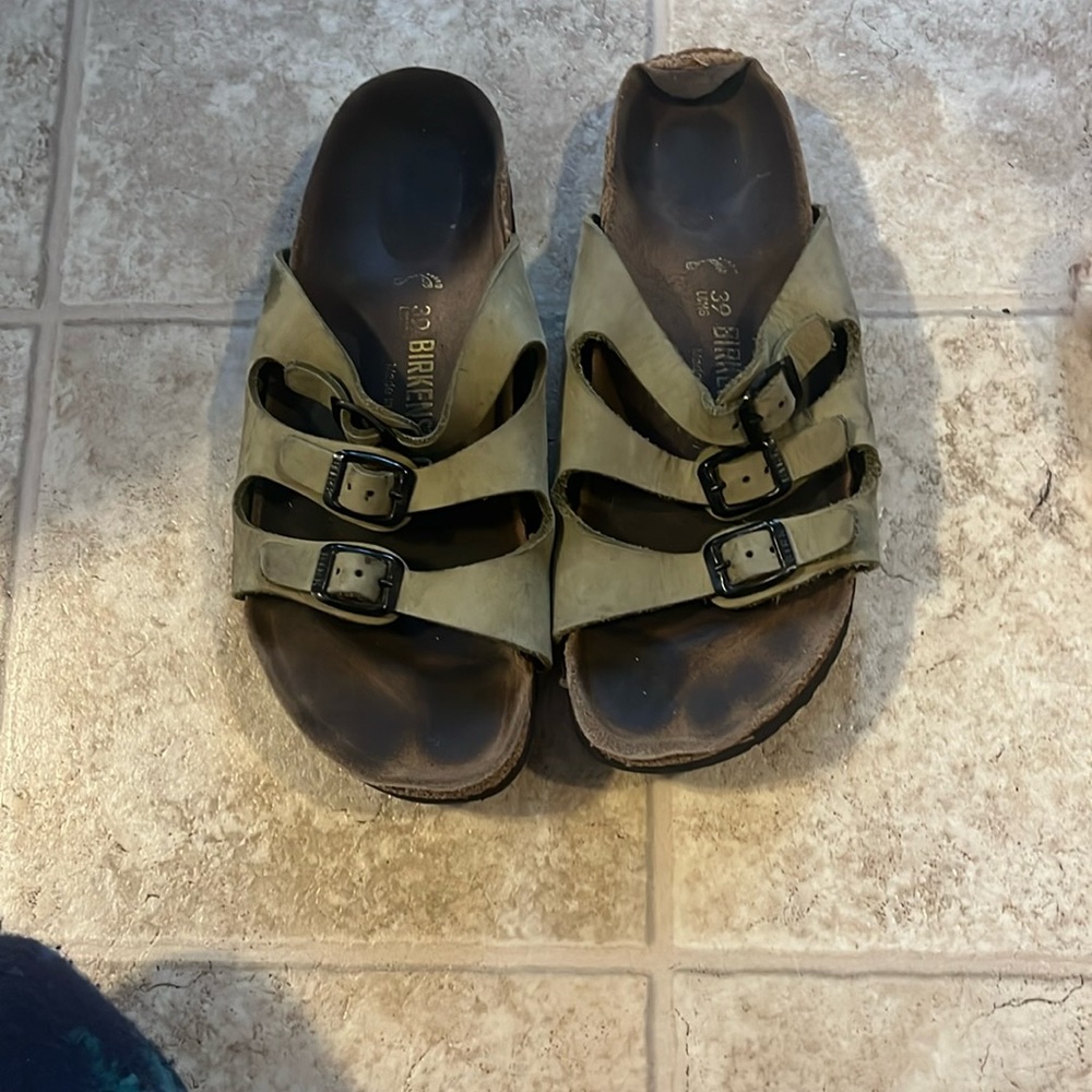 Light green vintage Birkenstocks